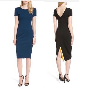 Navy Blue Sentimental NY Ponte Sheath Dress Size XS